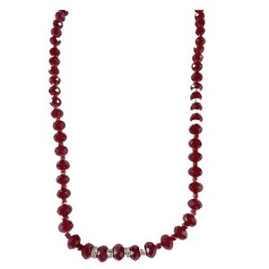 Red beaded necklace